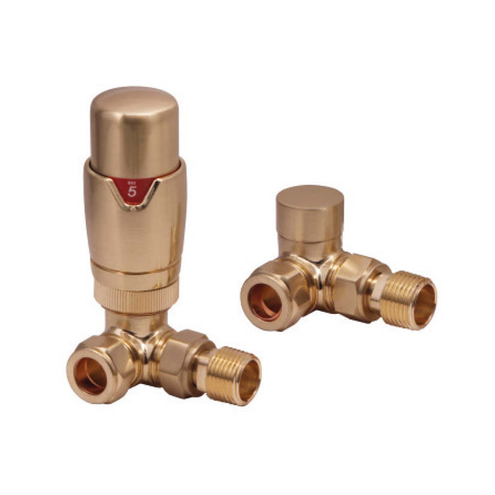 Scudo Corner Designer TRV Radiator Valves (Pair)