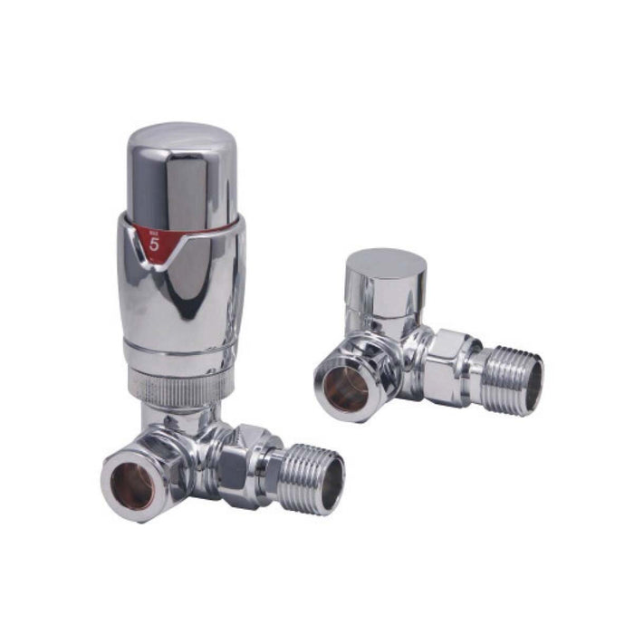 Scudo Corner Designer TRV Radiator Valves (Pair)