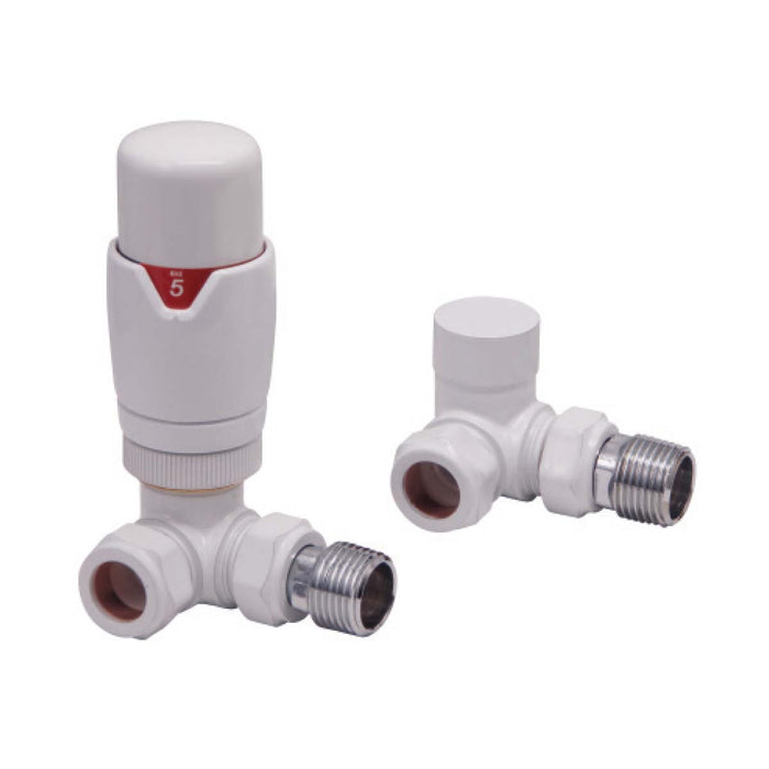 Scudo Corner Designer TRV Radiator Valves (Pair)