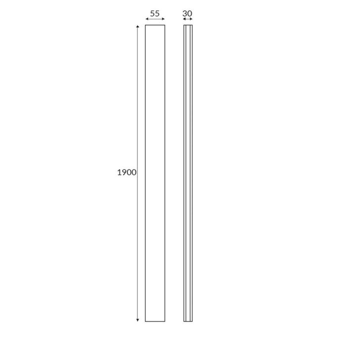 Scudo Korra 20mm Shower Door Extension Profile