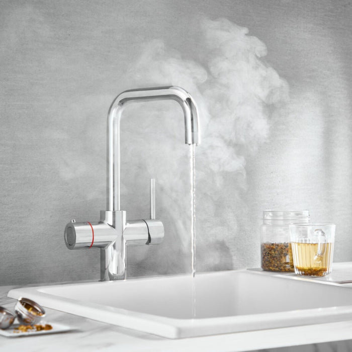 Scudo Koge 3 in 1 Boiling Water Kitchen Tap D Spout with Tank & Filtration Kit