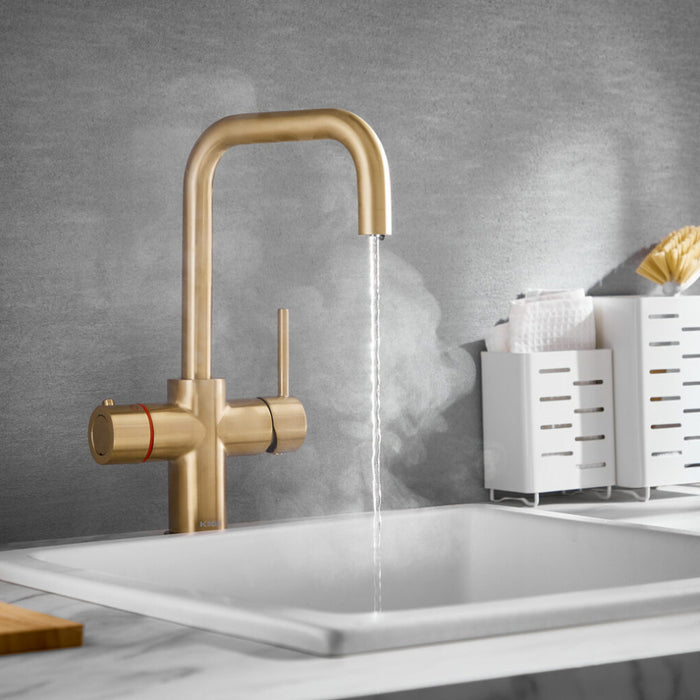 Scudo Koge 3 in 1 Boiling Water Kitchen Tap D Spout with Tank & Filtration Kit