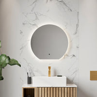 Scudo Alba Semi Circle Illuminated Backlit LED Mirror