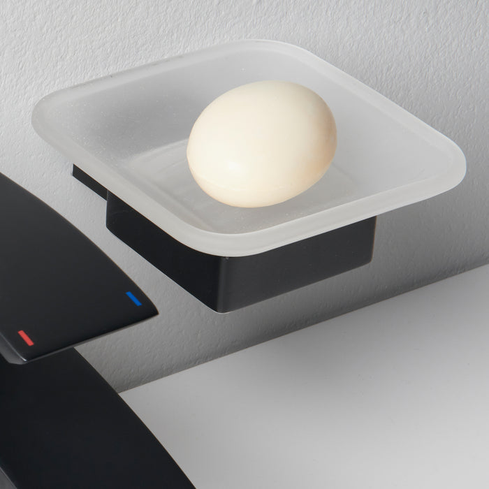 Scudo Mono Soap Dish Holder - Matt Black