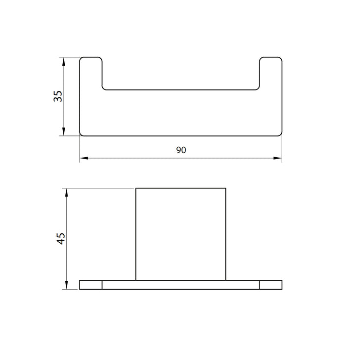 Scudo Mono Robe Hook - Matt Black