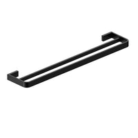 Scudo Mono Double Towel Rail - Matt Black