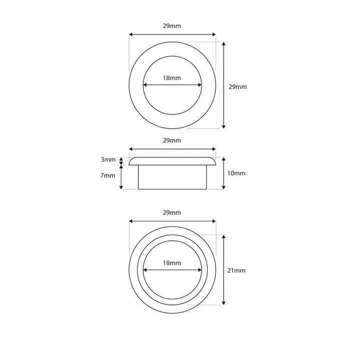 Scudo Round Basin Overflow Cover