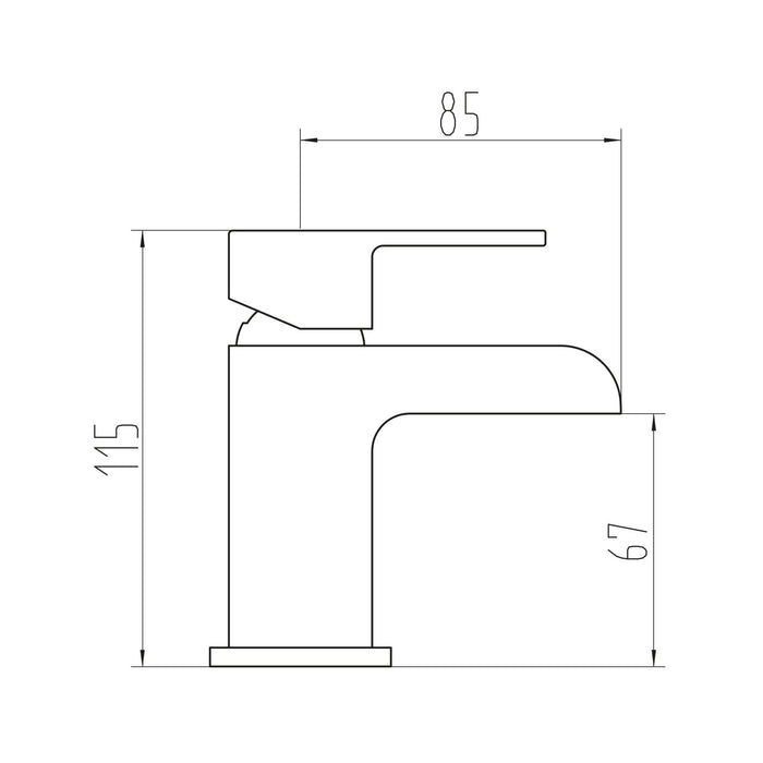Scudo Victoria Mini Mono Basin Mixer Tap with Free Waste - Chrome