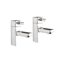 Scudo Forme Basin Pillar Taps - Chrome