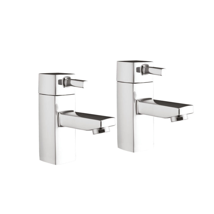 Scudo Forme Basin Pillar Taps - Chrome