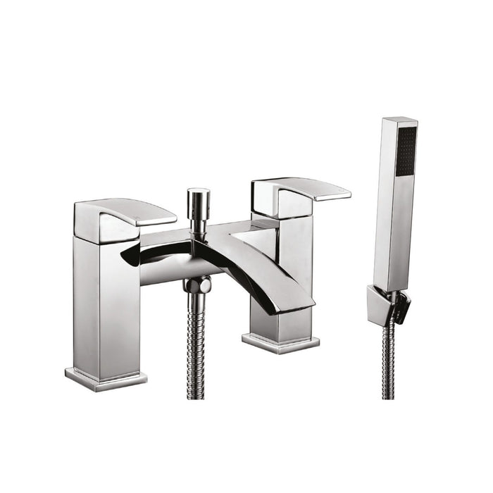 Scudo Descent Bath Shower Mixer Tap with Handset - Chrome
