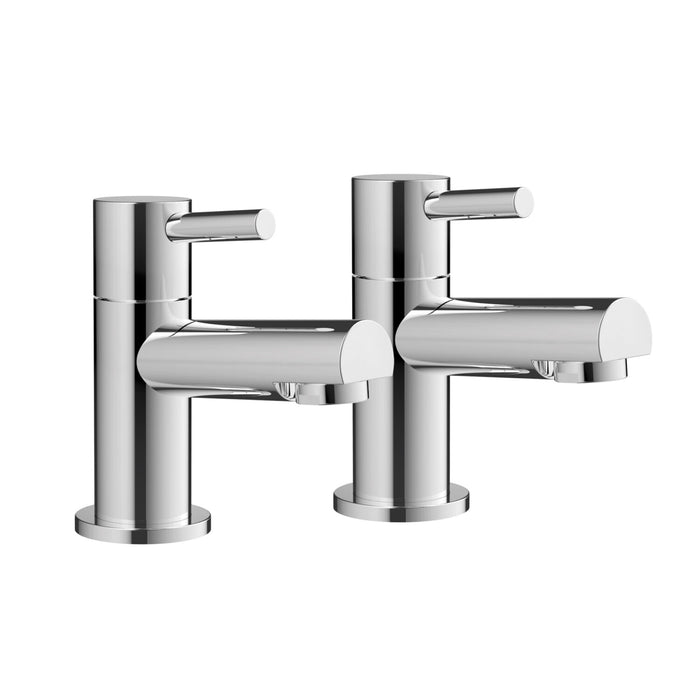 Scudo Premier Basin Pillar Taps - Chrome