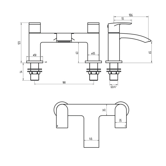 Scudo Belini Bath Filler Tap
