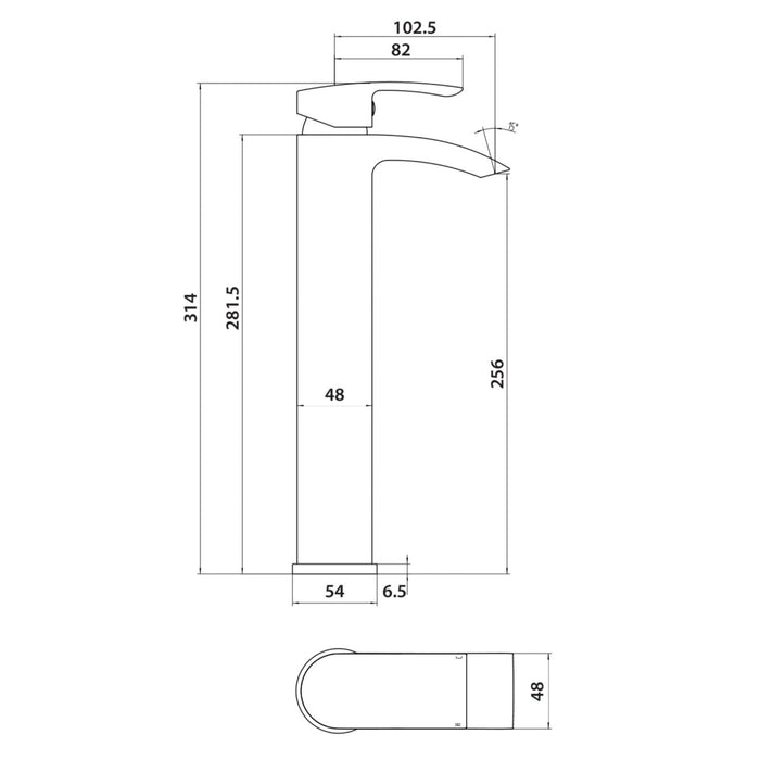 Scudo Belini Mono Tall Basin Mixer Tap