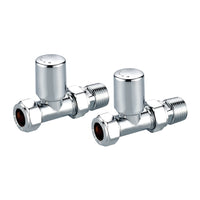 Scudo Straight 15mm Radiator Valves (Pair)