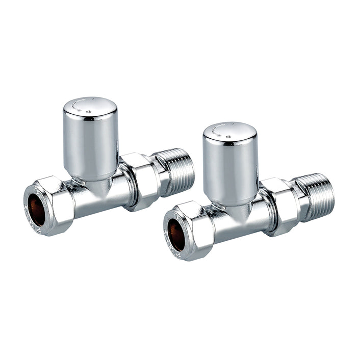 Scudo Straight 15mm Radiator Valves (Pair)