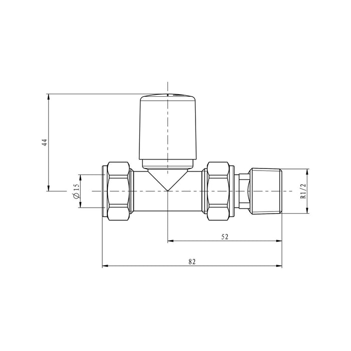 Scudo Straight 15mm Radiator Valves (Pair)