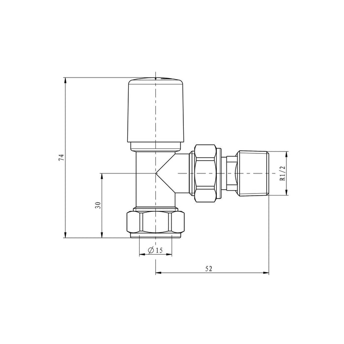 Scudo Angled 15mm Radiator Valves (Pair)
