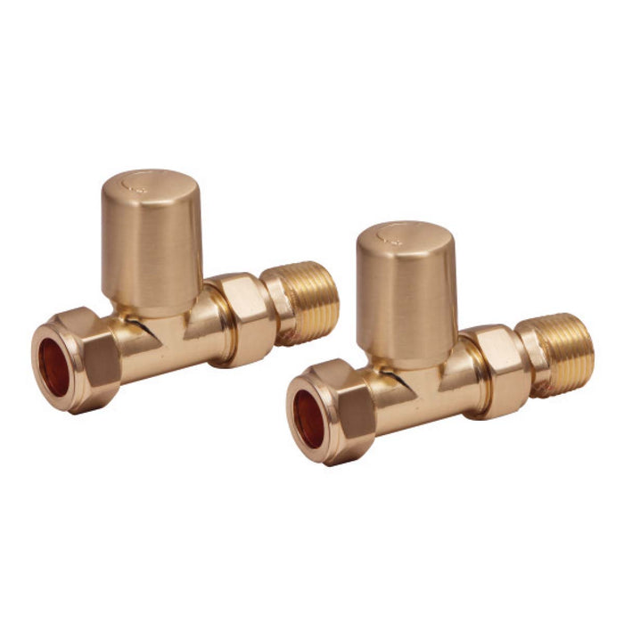 Scudo Straight 15mm Radiator Valves (Pair)
