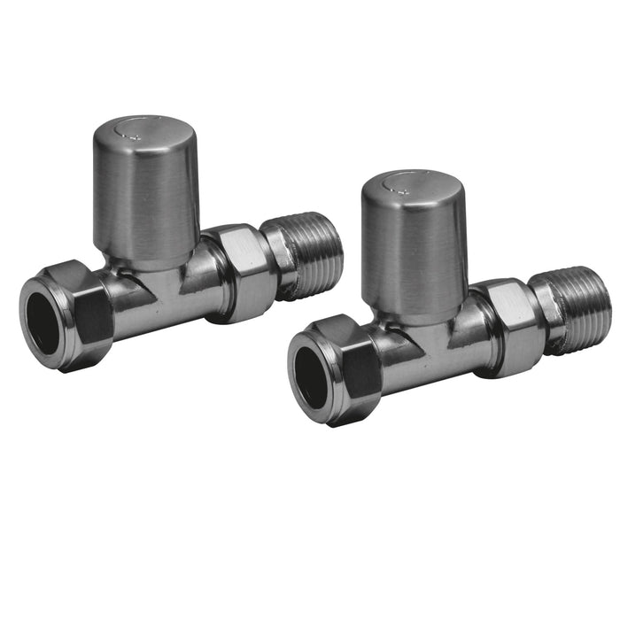 Scudo Straight 15mm Radiator Valves (Pair)