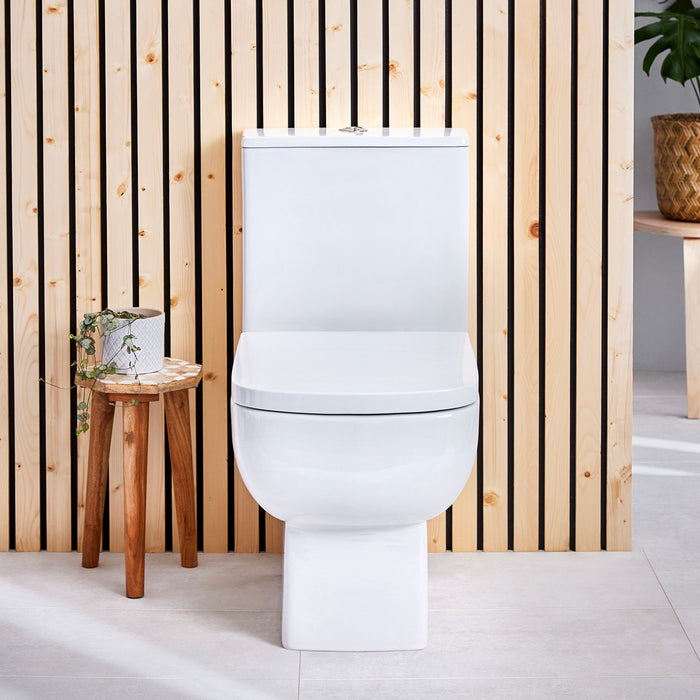 Scudo Choices 600 Rimless Open Back Close Coupled Toilet with Soft Close Seat