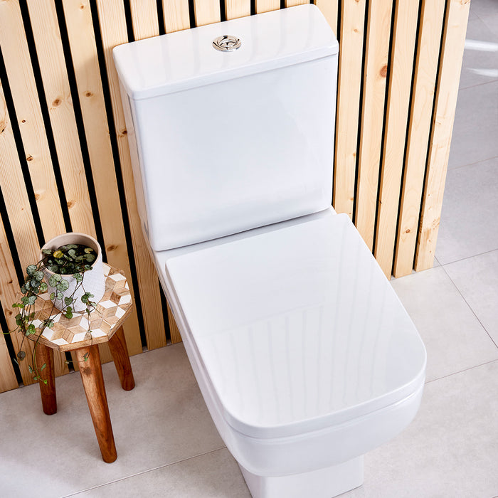 Scudo Choices 600 Rimless Open Back Close Coupled Toilet with Soft Close Seat