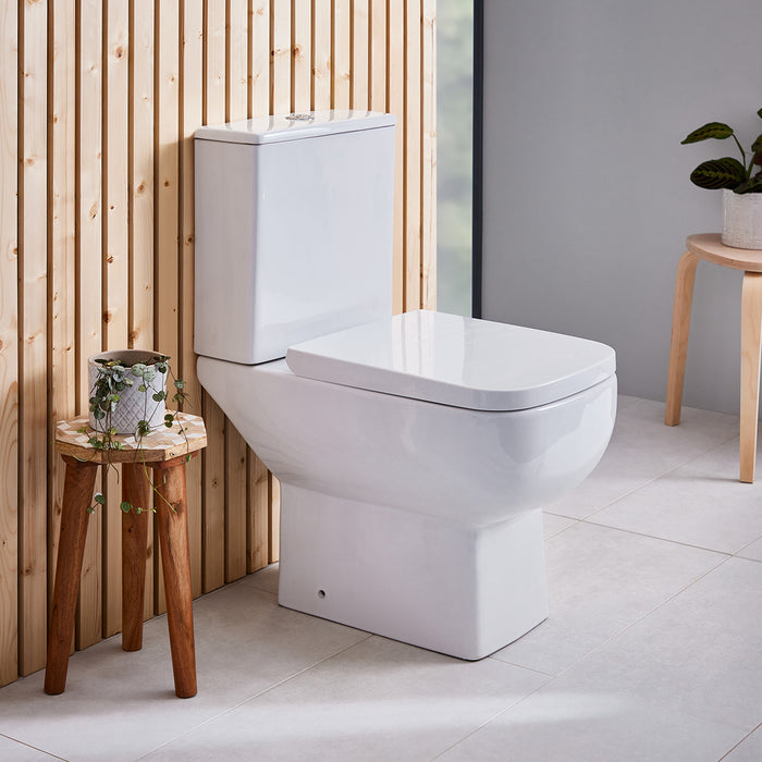 Scudo Choices 600 Rimless Open Back Close Coupled Toilet with Soft Close Seat