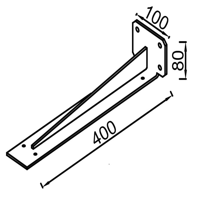 Scudo Shelph Wall Hung Basin Vanity Shelf with Heavy Duty Brackets