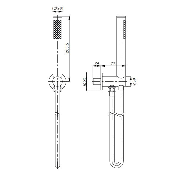 Crosswater Dial Central 2 Outlet Concealed Shower Valve With 1 Mode Handset, Fixed Head And Arm - Chrome