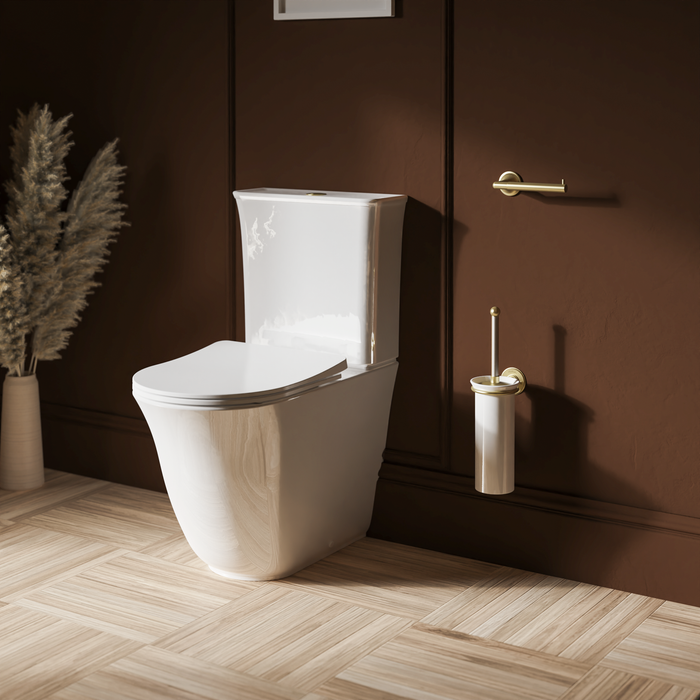 Burlington Strand Rimless Close Coupled Toilet with Cistern & Soft Close Seat