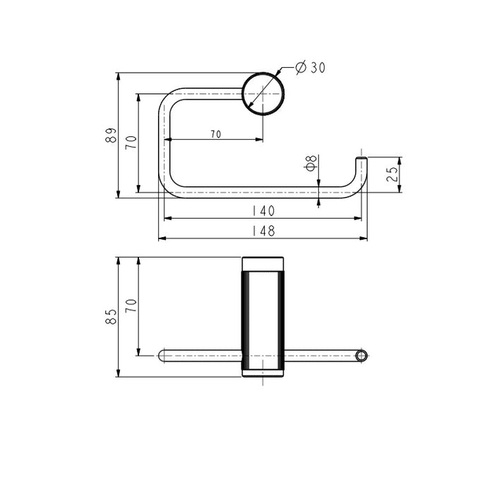 Sonas Reed Fluted Toilet Roll Holder