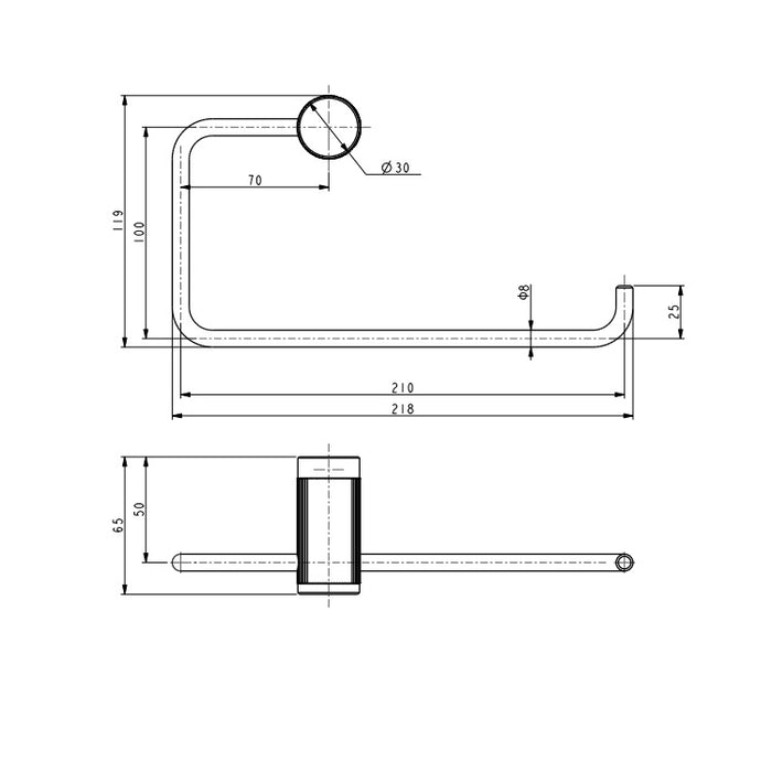 Sonas Reed Fluted Towel Holder