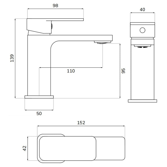 Sonas Score Basin Mixer Tap with Free Waste