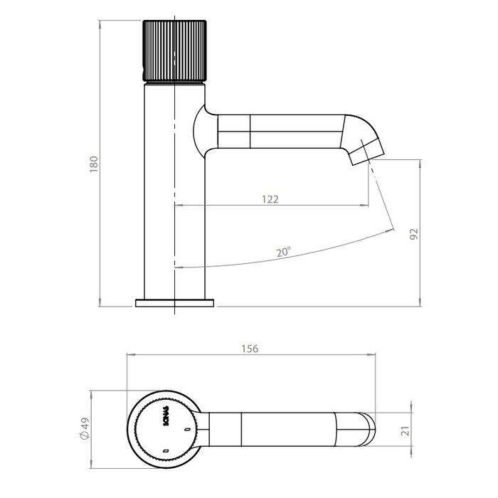 Sonas Reed Basin Mixer Tap with Free Waste