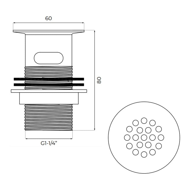 Sonas Sync Stainless Steel Grated Slotted Waste