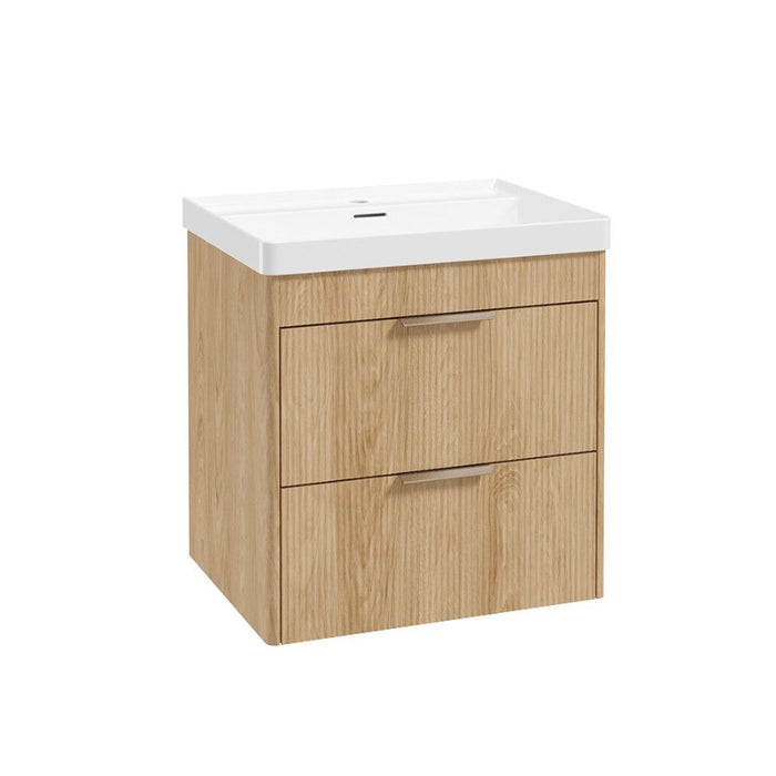Sonas Reed 2 Drawer Wall Hung Vanity Unit with Basin and Handles