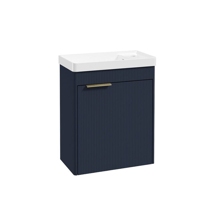 Sonas Reed 550mm 1 Door Cloakroom Wall Hung Vanity Unit with Basin and Handle