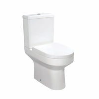 Scudo Spa Rimless Comfort Height Open Back Close Coupled Toilet with Soft Close Seat