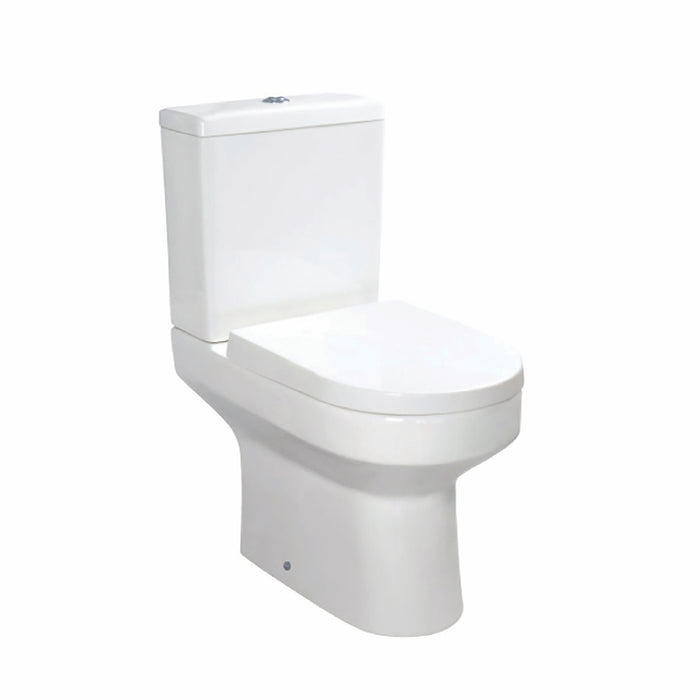 Scudo Spa Rimless Comfort Height Open Back Close Coupled Toilet with Soft Close Seat