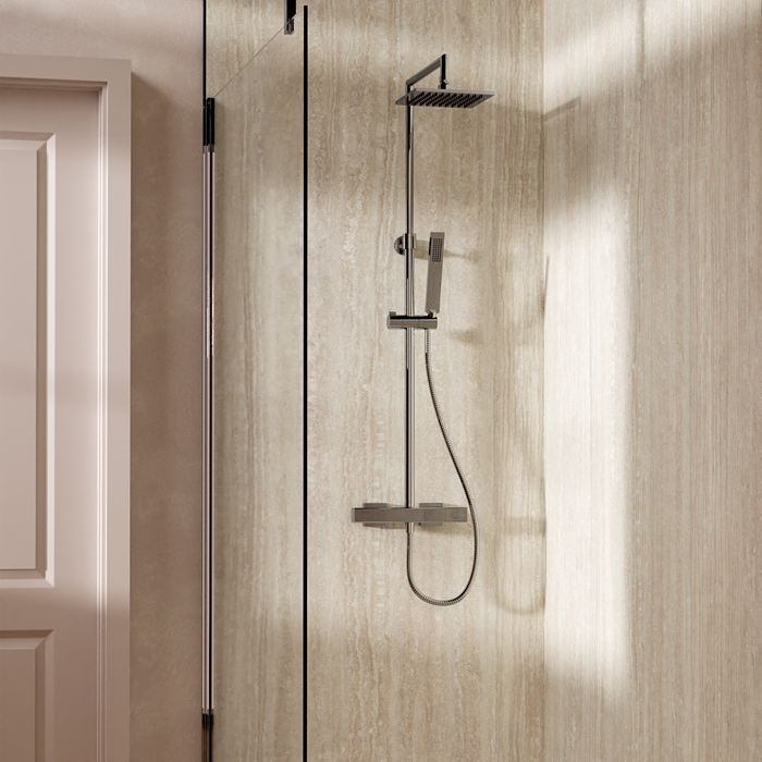 Crosswater Atoll Exposed Thermostatic Shower Valve With Kit - Chrome