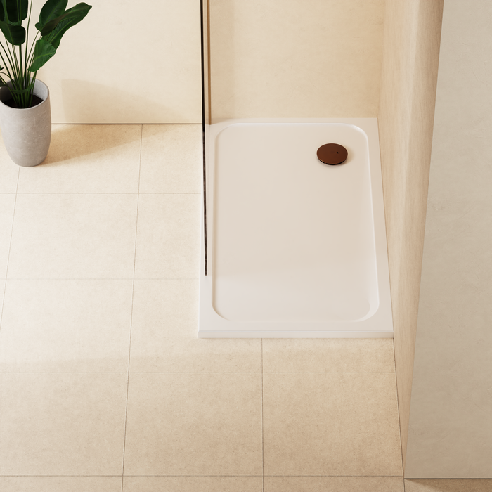 Crosswater Rectangular Shower Tray - White (Waste Sold Separately)