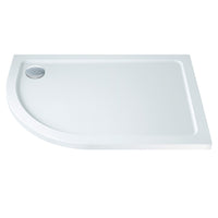 Scudo Riva Offset Quadrant Shower Tray with Waste - White