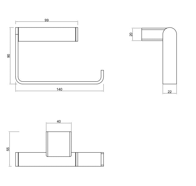 Miller MIAMI Chrome Toilet Roll Holder