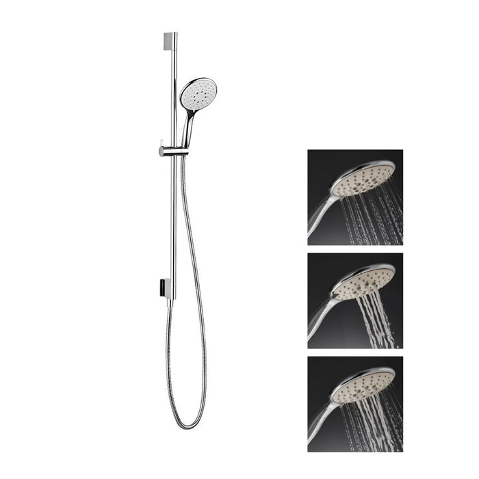 Crosswater Svelte Shower Rail With Integrated Wall Outlet - Chrome