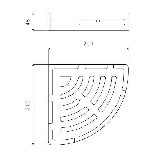 Sonas Cora Corner Shower Basket