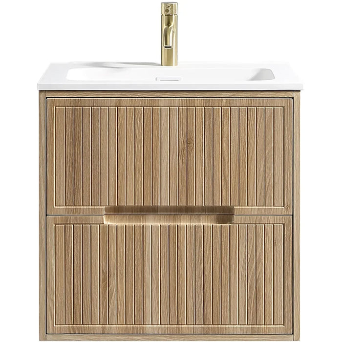Tailored Bolzana 2 Drawer Wall Hung Vanity Unit with Matt White Basin