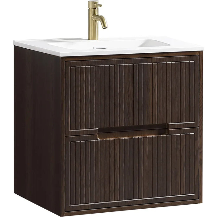 Tailored Bolzana 2 Drawer Wall Hung Vanity Unit with Matt White Basin