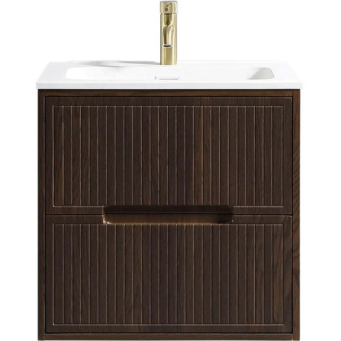 Tailored Bolzana 2 Drawer Wall Hung Vanity Unit with Matt White Basin