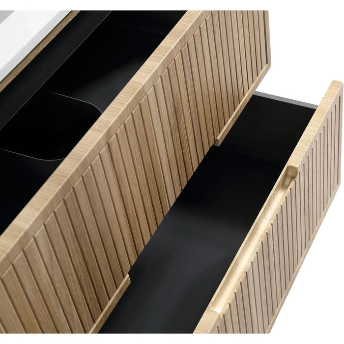 Tailored Bolzana 2 Drawer Wall Hung Vanity Unit with Matt White Basin