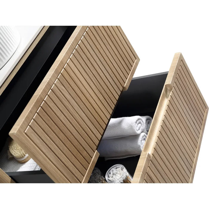 Tailored Bolzana 2 Drawer Wall Hung Vanity Unit with Sintered Stone Countertop